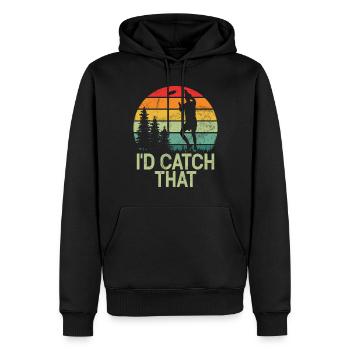 Ultimate Frisbee & Disc Golf Frisbee Design - Männer Premium Bio Hoodie - Schwarz - Vorne - Nico (187cm)