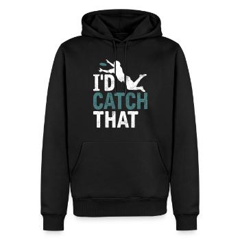 Ultimate Frisbee & Disc Golf Frisbee Design - Männer Premium Bio Hoodie - Schwarz - Vorne - Nico (187cm)