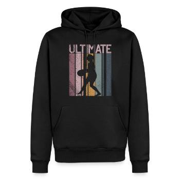 Ultimate Frisbee & Disc Golf Frisbee Design - Männer Premium Bio Hoodie - Schwarz - Vorne - Nico (187cm)