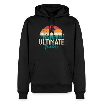 Ultimate Frisbee & Disc Golf Frisbee Design - Männer Premium Bio Hoodie - Schwarz - Vorne - Nico (187cm)