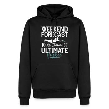 Ultimate Frisbee & Disc Golf Frisbee Design - Männer Premium Bio Hoodie - Schwarz - Vorne - Nico (187cm)