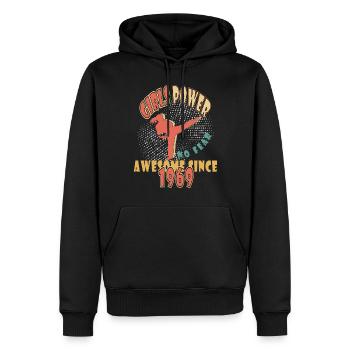 1969 Jahrgang Girls Power Geburtstag - Männer Premium Bio Hoodie - Schwarz - Vorne - Nico (187cm)