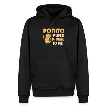 Spud Squad Potato Lover Vegetarian Tater Dead - Sweat à capuche Premium bio Homme - noir - Devant - Nico (187cm)