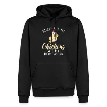 Cadeaux de poulet Propriétaire de poulet - Sweat à capuche Premium bio Homme - noir - Devant - Nico (187cm)