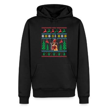 Cadeaux de poulet Propriétaire de poulet - Sweat à capuche Premium bio Homme - noir - Devant - Nico (187cm)