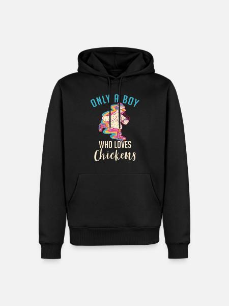 Chicken Gifts Chicken Owner - Men’s Premium Organic Hoodie - black
