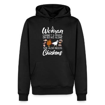 Cadeaux de poulet Propriétaire de poulet - Sweat à capuche Premium bio Homme - noir - Devant - Nico (187cm)