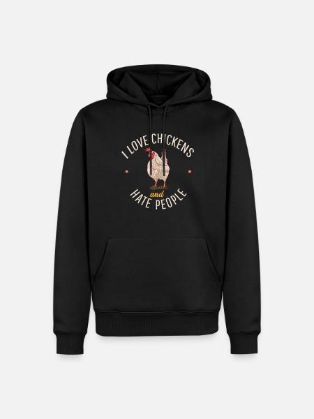 Hühnchen Geschenke Hühnchen Besitzer - Männer Premium Bio Hoodie - Schwarz