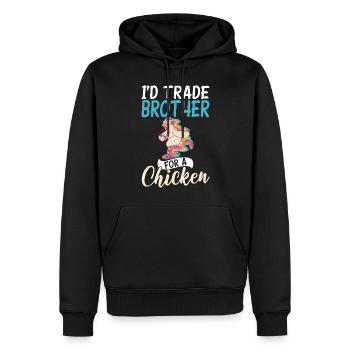 Cadeaux de poulet Propriétaire de poulet - Sweat à capuche Premium bio Homme - noir - Devant - Nico (187cm)