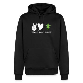Danse irlandaise - Sweat à capuche Premium bio Homme - noir - Devant - Nico (187cm)
