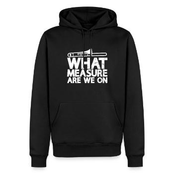 Trombone - Sweat à capuche Premium bio Homme - noir - Devant - Nico (187cm)
