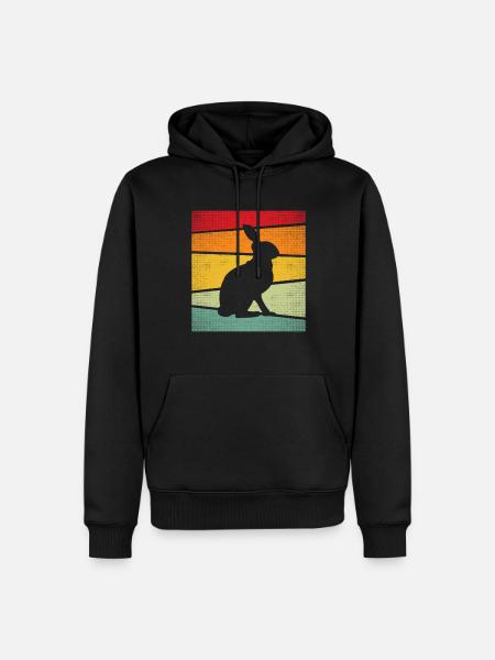 Rabbit Retro - Men’s Premium Organic Hoodie - black
