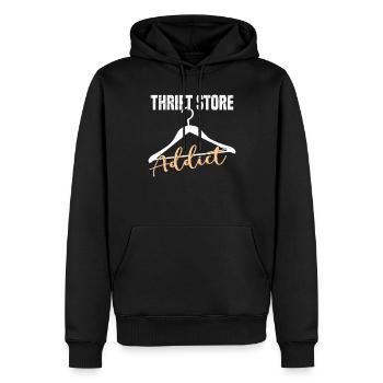 Magasin d’occasion Eco Hipster d’occasion - Sweat à capuche Premium bio Homme - noir - Devant - Nico (187cm)
