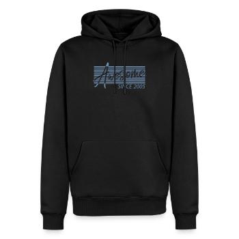 Génial depuis 2005 anniversaire dictons rétro - Sweat à capuche Premium bio Homme - noir - Devant - Nico (187cm)