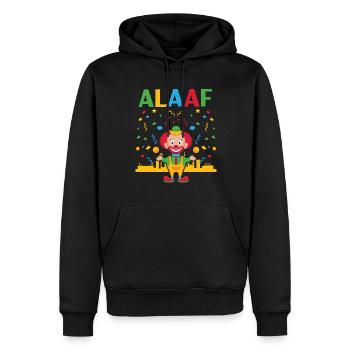 Alaaf Karneval fasching clown Köln - Männer Premium Bio Hoodie - Schwarz - Vorne - Nico (187cm)