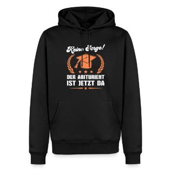 Abitur bestanden Matura Abschluss Abiturient - Männer Premium Bio Hoodie - Schwarz - Vorne - Nico (187cm)