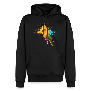 Parrot - Color explosion - Men’s Premium Organic Hoodie - black - Front - Nico (187cm)