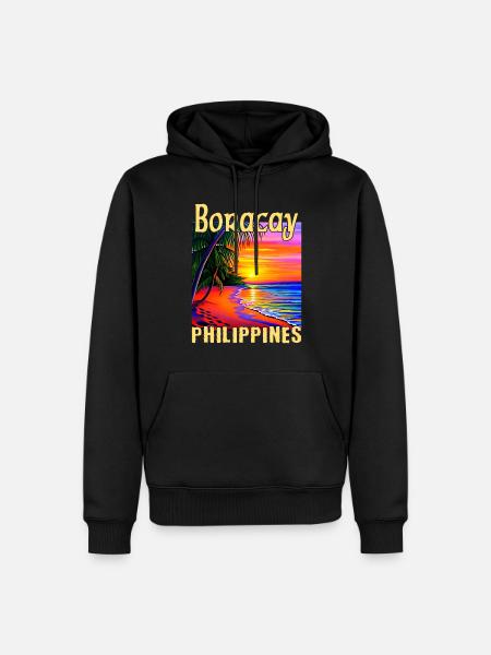 Boracay Philippines Sunset - Men’s Premium Organic Hoodie - black