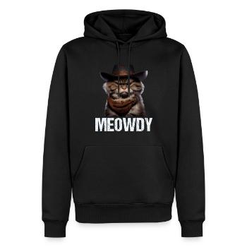 Meowdy Funny cat Meme for Cat Lovers - Männer Premium Bio Hoodie - Schwarz - Vorne - Nico (187cm)