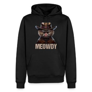Meowdy Funny cat Meme for Cat Lovers - Männer Premium Bio Hoodie - Schwarz - Vorne - Nico (187cm)
