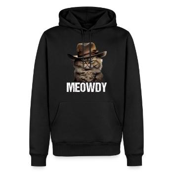 Meowdy Funny cat Meme for Cat Lovers - Männer Premium Bio Hoodie - Schwarz - Vorne - Nico (187cm)