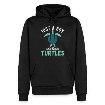 Turtle Owner Gift Turtle Lover - Men’s Premium Organic Hoodie - black - Front - Nico (187cm)