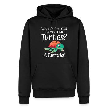 Turtle Owner Gift Turtle Lover - Men’s Premium Organic Hoodie - black - Front - Nico (187cm)