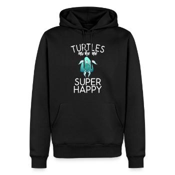 Turtle Owner Gift Turtle Lover - Men’s Premium Organic Hoodie - black - Front - Nico (187cm)