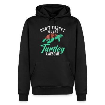 Turtle Owner Gift Turtle Lover - Men’s Premium Organic Hoodie - black - Front - Nico (187cm)