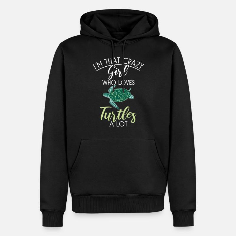 Turtle Owner Gift Turtle Lover - Sweat à capuche Premium bio Homme - noir