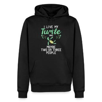 Turtle Owner Gift Turtle Lover - Men’s Premium Organic Hoodie - black - Front - Nico (187cm)