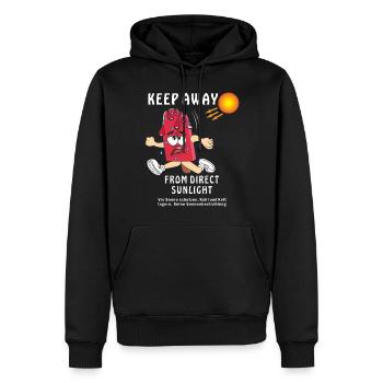 CRÈME GLACÉE DE PROTECTION SOLAIRE - Sweat à capuche Premium bio Homme - noir - Devant - Nico (187cm)