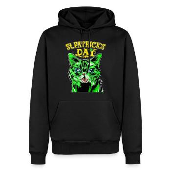 FÊTE DE LA SAINT-PATRICK - Sweat à capuche Premium bio Homme - noir - Devant - Nico (187cm)
