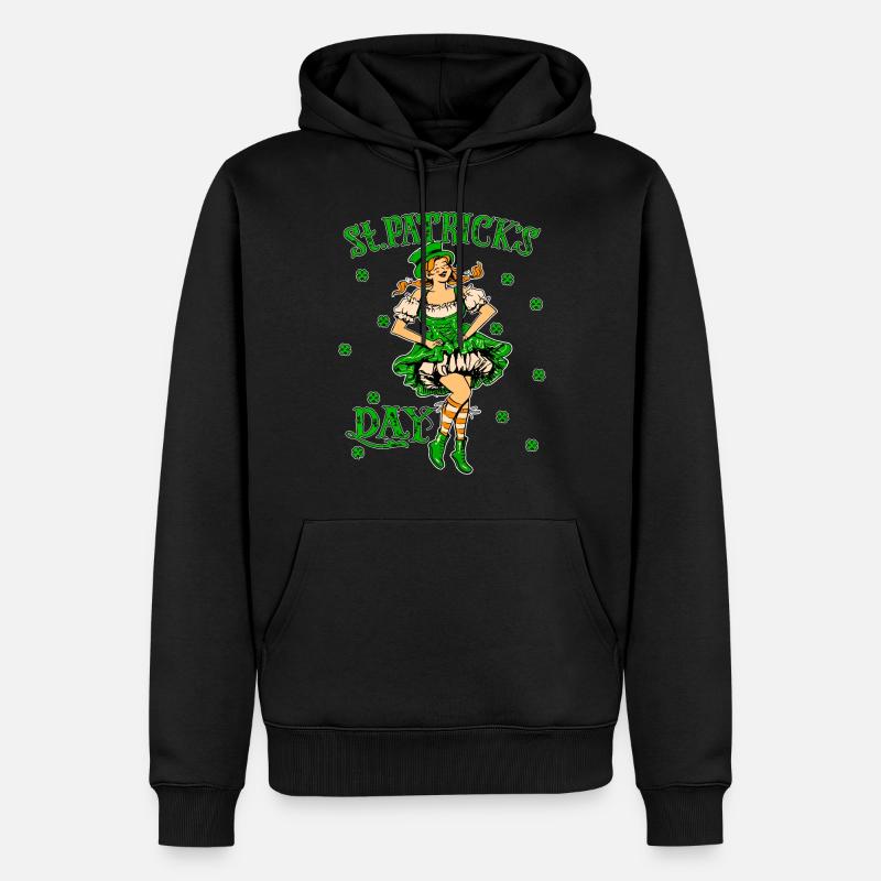 JOURNÉE DE MME SAINT-PATRICK - Sweat à capuche Premium bio Homme - noir