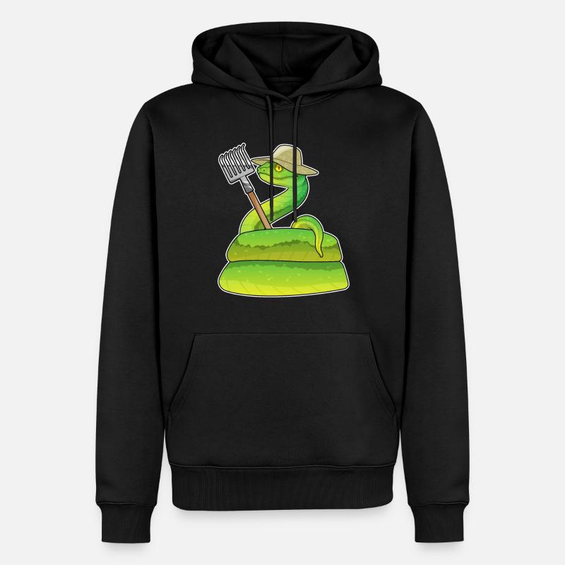 Éleveur de serpents Harke - Sweat à capuche Premium bio Homme - noir