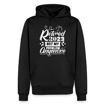 2023 Im Ruhestand, Nicht Mehr Mein - Männer Premium Bio Hoodie - Schwarz - Vorne - Nico (187cm)