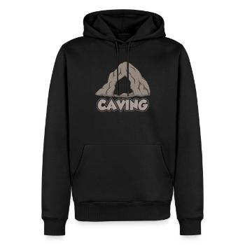 Höhlenforschung Höhlenwandern Cave Caving Höhle - Männer Premium Bio Hoodie - Schwarz - Vorne - Nico (187cm)