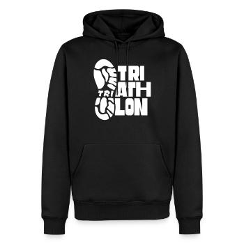 Triathlon Triathlète Sport Triathlète Triathlons - Sweat à capuche Premium bio Homme - noir - Devant - Nico (187cm)