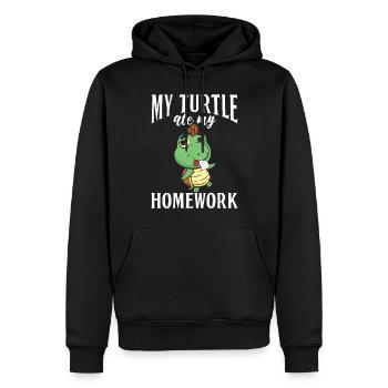 Turtle Owner Gift Turtle Lover - Men’s Premium Organic Hoodie - black - Front - Nico (187cm)