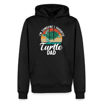 Turtle Owner Gift Turtle Lover - Men’s Premium Organic Hoodie - black - Front - Nico (187cm)