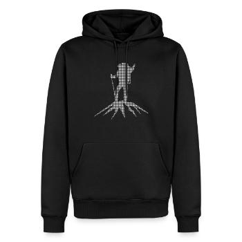 Alpinisme - Sweat à capuche Premium bio Homme - noir - Devant - Nico (187cm)
