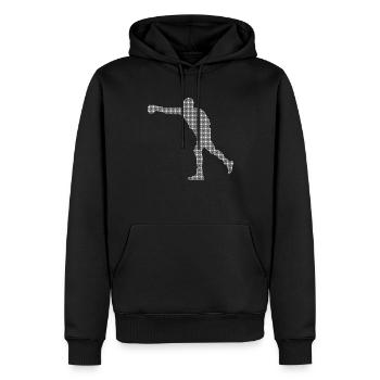 Boxe - Sweat à capuche Premium bio Homme - noir - Devant - Nico (187cm)