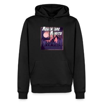 Die Berge Rufen Das Abenteuer Erwartet - Männer Premium Bio Hoodie - Schwarz - Vorne - Nico (187cm)