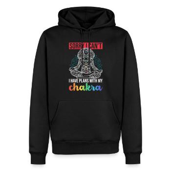 Reiki - Sweat à capuche Premium bio Homme - noir - Devant - Nico (187cm)