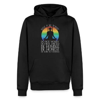 Reiki Praktizierende Und Ganzheitliches Reiki - Sweat à capuche Premium bio Homme - noir - Devant - Nico (187cm)