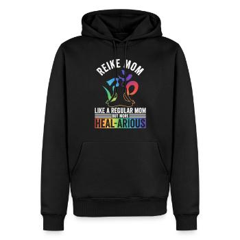 Reiki Mutter Energieheilerin Mama - Men’s Premium Organic Hoodie - black - Front - Nico (187cm)