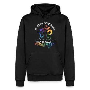 Reiki Meister - Männer Premium Bio Hoodie - Schwarz - Vorne - Nico (187cm)