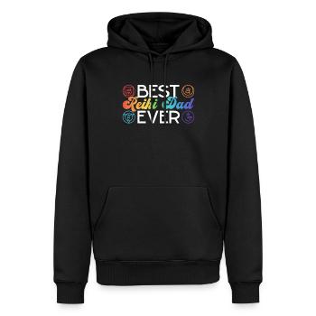 Reikimeister Papa Reiki Vater - Männer Premium Bio Hoodie - Schwarz - Vorne - Nico (187cm)