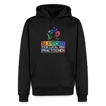 Chakraheilung Ganzheitliches Reiki - Männer Premium Bio Hoodie - Schwarz - Vorne - Nico (187cm)