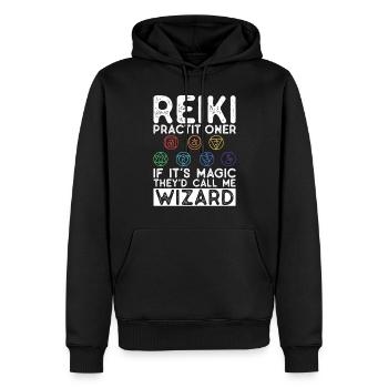 Reiki Praktiker Für Ganzheitliches Reiki Chakra - Men’s Premium Organic Hoodie - black - Front - Nico (187cm)